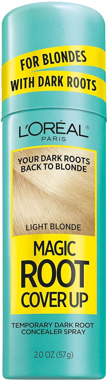 L'Oreal Paris Magic Root Cover Up Spray For Blondes with Dark Roots, Color Concealer, Ammonia and Peroxide Free, Light Blonde, 2 fl. oz.