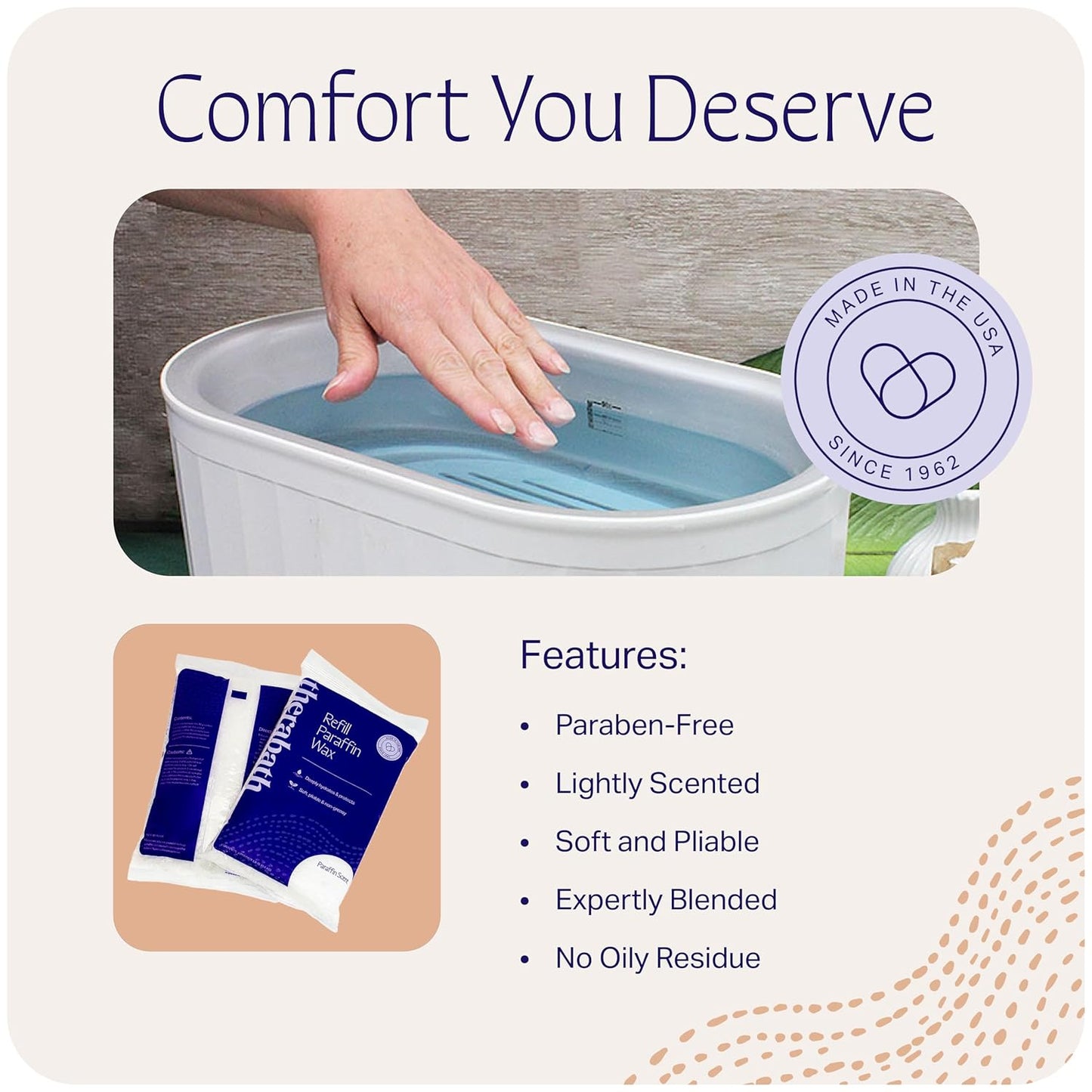 Therabath Paraffin Wax Refill - Thermotherapy - Use to Relieve Arthritis Discomfort, Stiff Muscles, & Dry Skin - For Hands, Feet, Body - Deeply Hydrates & Protects - Made in USA, 6 lb. ScentFree