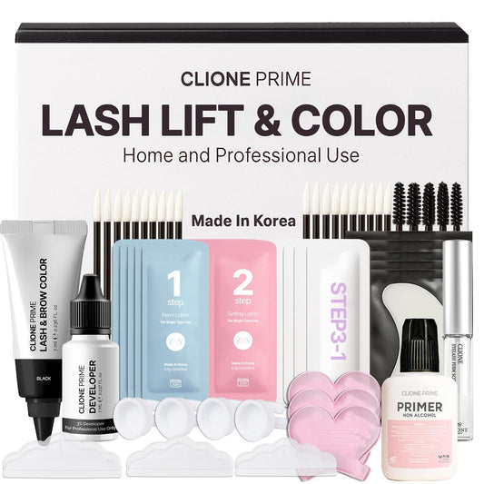 Korean At Home Eye Lash Lift and Tint Kit Professional Brow Lamination and Tint Kit Eye Lash Tint Kit Black Eye Brow Tint Kit