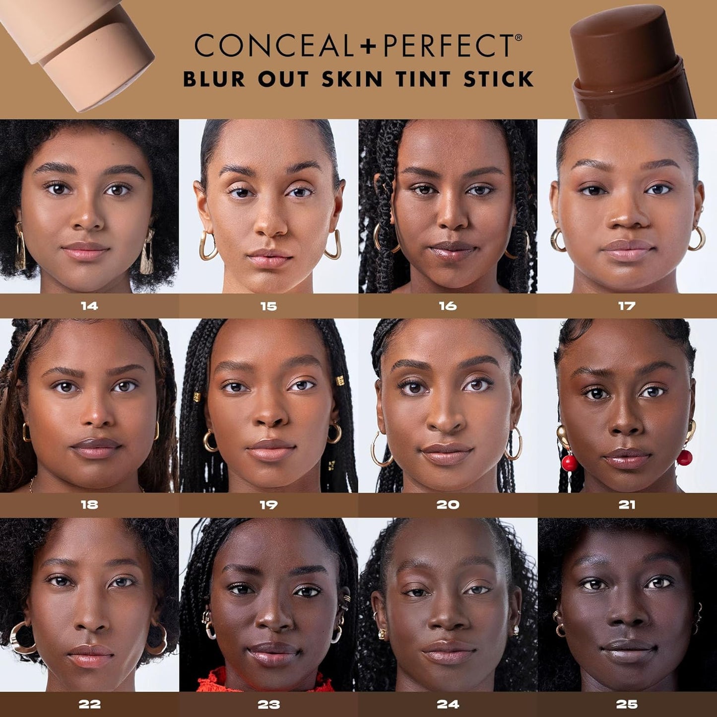 Milani Conceal + Perfect - Skin Tint Stick, Blur Out Tinted Moisturizer Makeup, Shade 015
