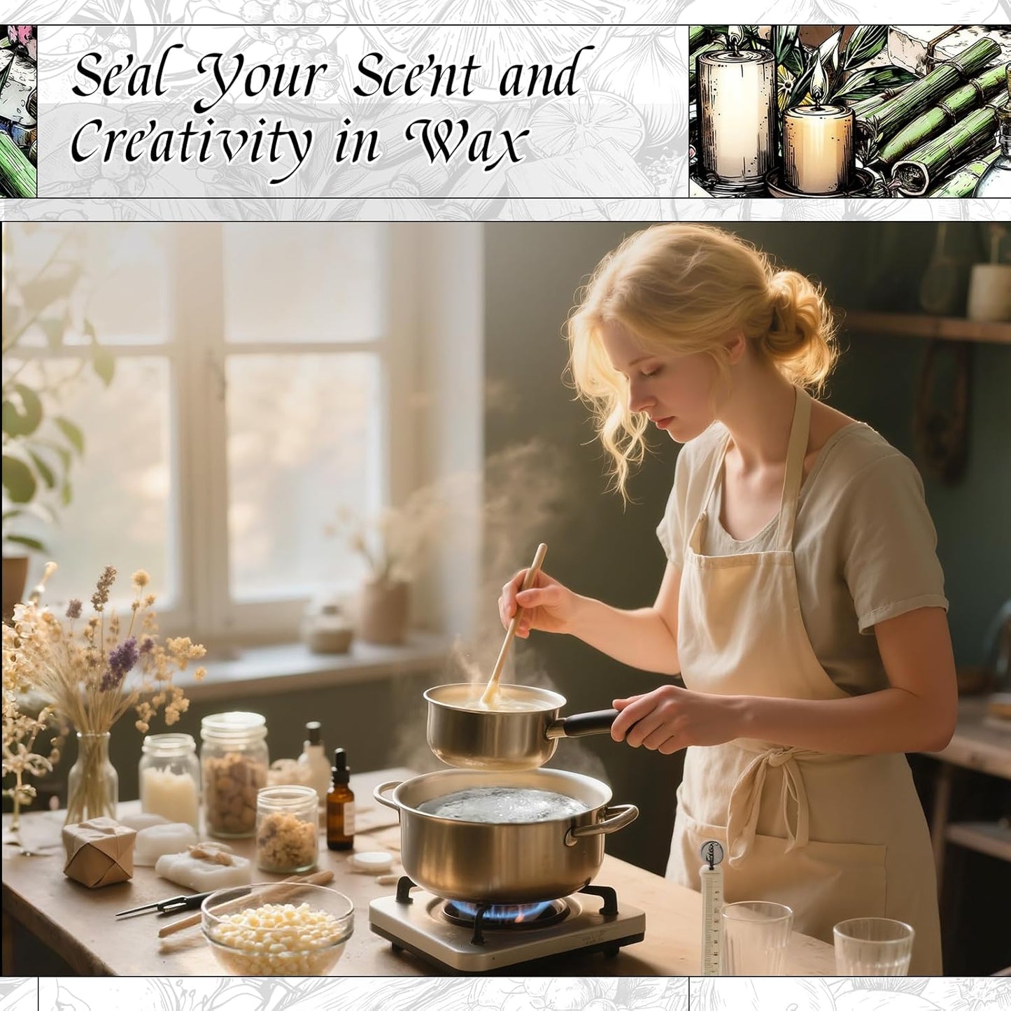 HIQILI Bamboo Fragrance Oil for Scent Diffuser, Idea for Candle & Soap Making, DIY Room Air Fresheners, New Car Scent - 1 Fl Oz