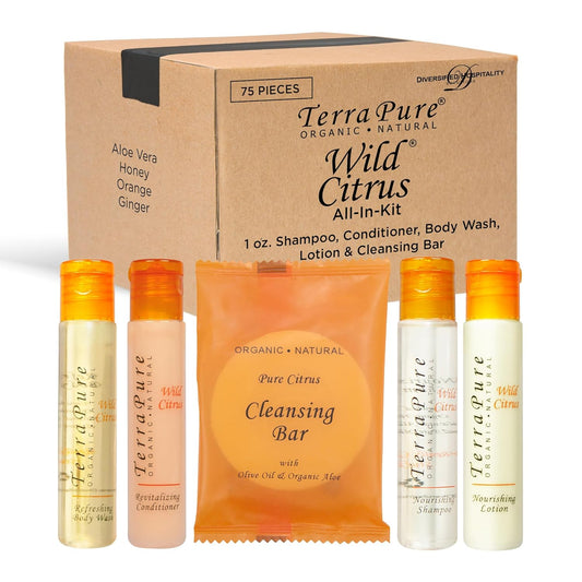 Terra Pure Wild Citrus | 1 oz. Liquids and 1 oz. Bar Soaps | 1-Shoppe All-In-Kit