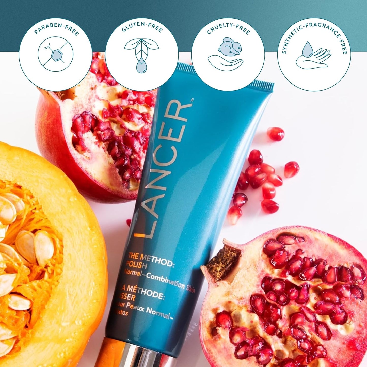 Lancer Skincare The Method: Polish Facial Exfoliator, Daily Exfoliation Face Scrub with Natural Minerals, Polish Normal-Combination Skin, 2 Fluid Ounces