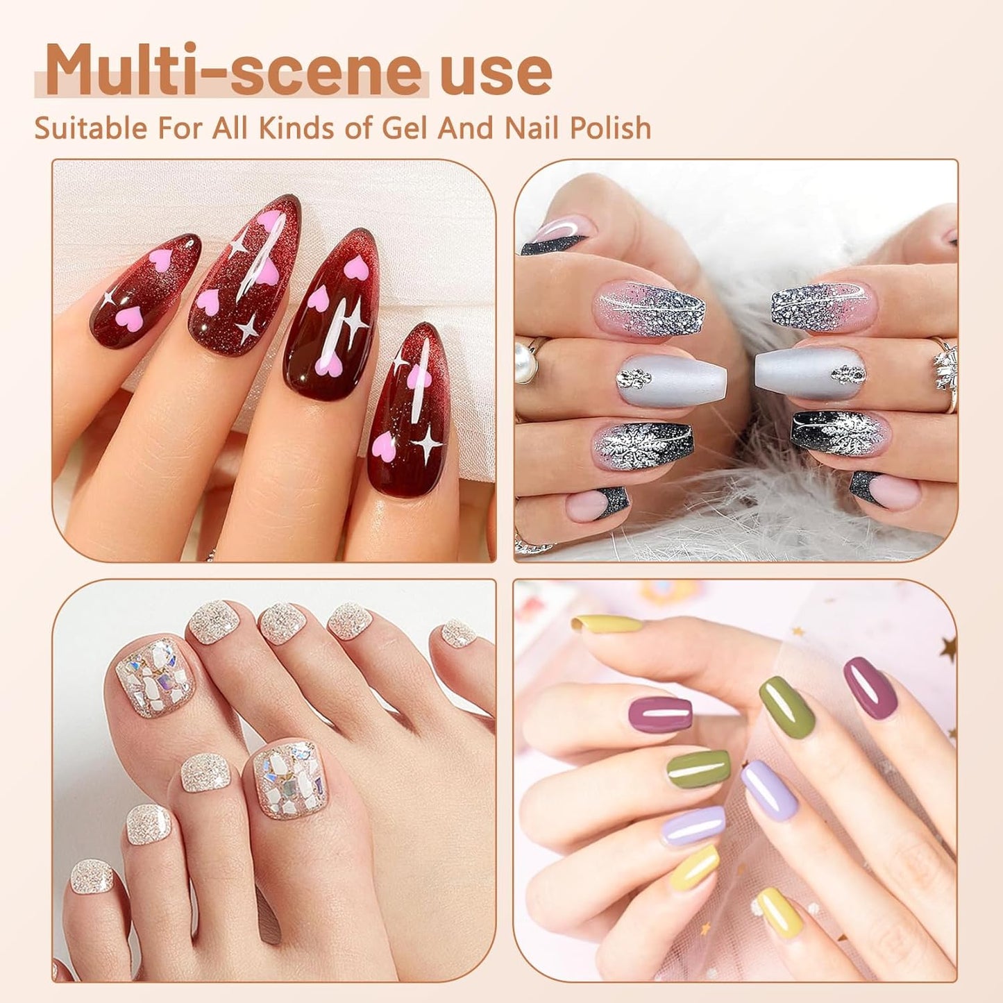 AORAEM UV LED Nail Lamp, 3W Portable Duck Neck UV Nail Lamps Dryer Gel Polish Curing Light with White Gooseneck for Gel Nails Tips USB Plug Play Nails Salon and Home DIY