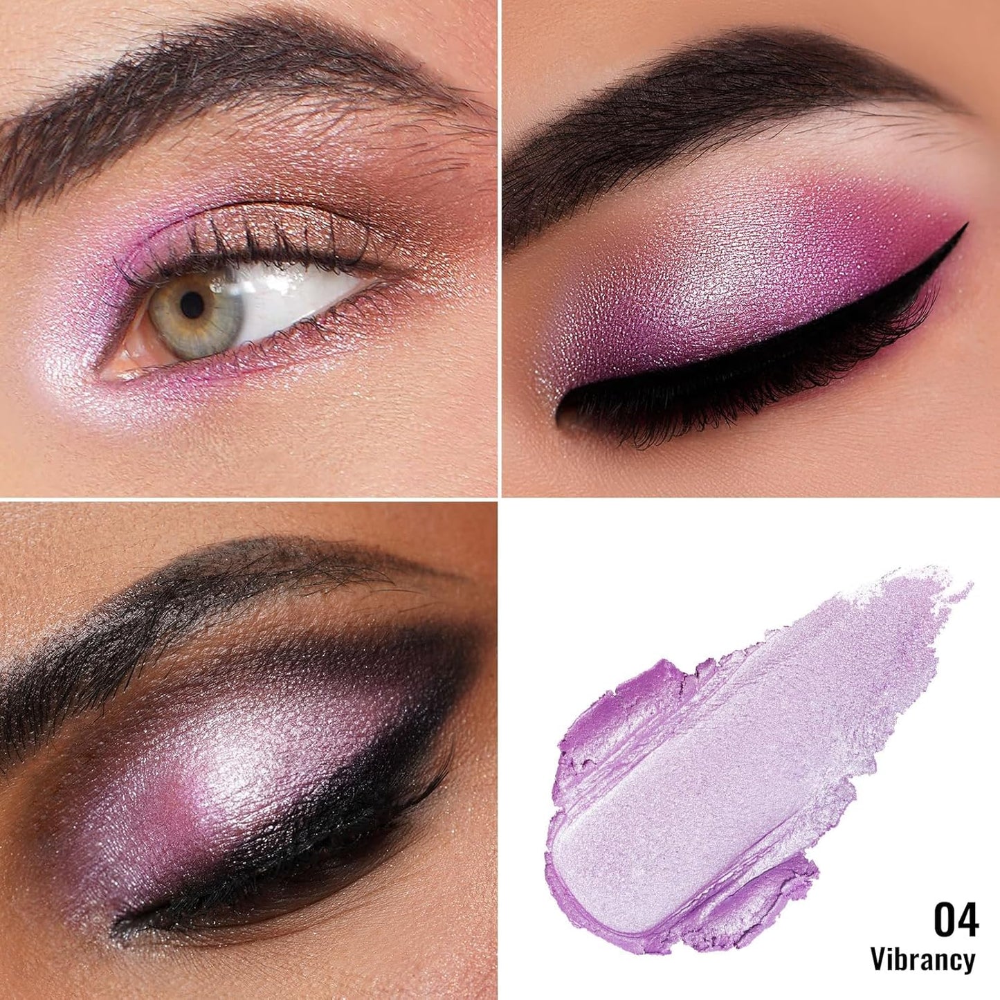 Oulac Cream Eyeshadow also for Highlighter Large Capacity Highly Pigmented Eye Shadow Waterproof &Long Lasting with Moisturizing Formula 04