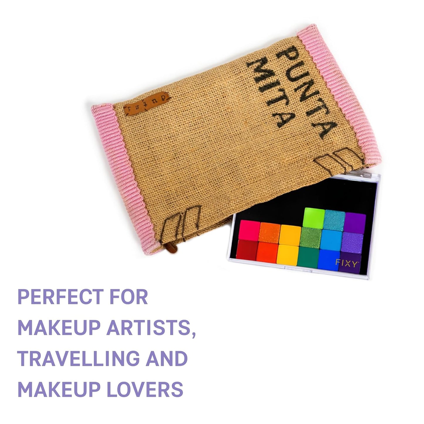 FIXY Empty Magnetic Makeup Palette Set of 3 (5.7x4.3inch) and 20 Magnetic Metal Pans of 21mm - Travel Friendly for Depotting, Organizing Eyeshadow, Blush, Foundation, Face Powder and more