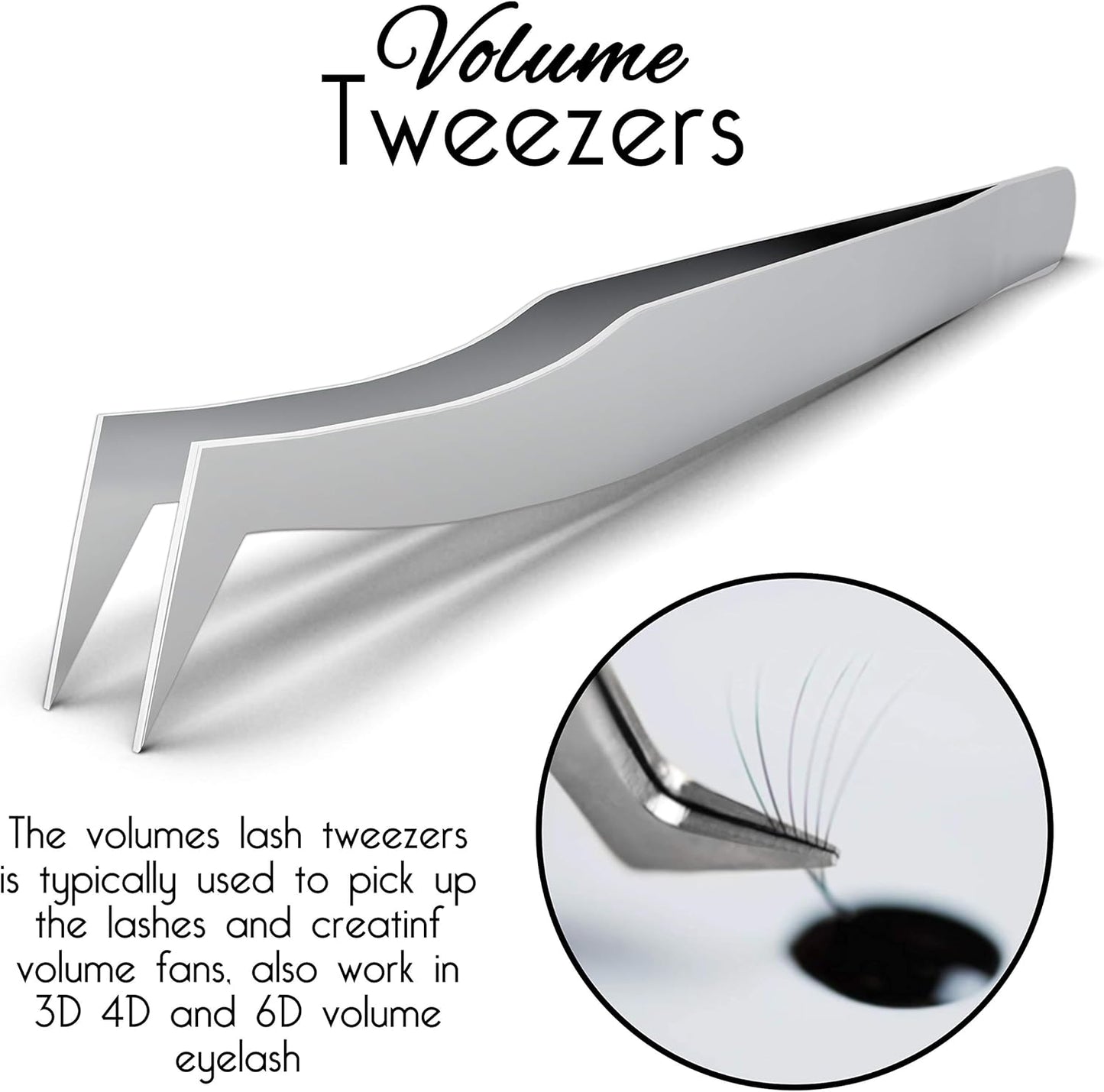 SIVOTE Lash Tweezers for Eyelash Extensions Tweezers for Volume, Isolation & Classic Lashes