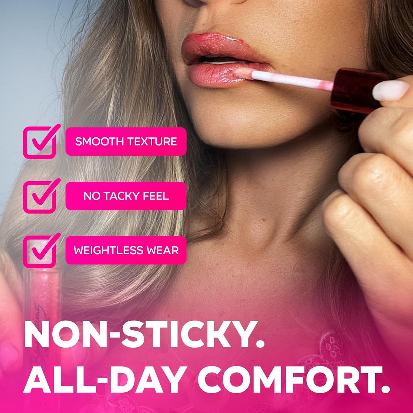 Red Lip Gloss for Women – Long Lasting, Non-Sticky Gloss with Vitamin E – High Shine Finish, Clean Formula – Red Lipgloss, 1 Pack