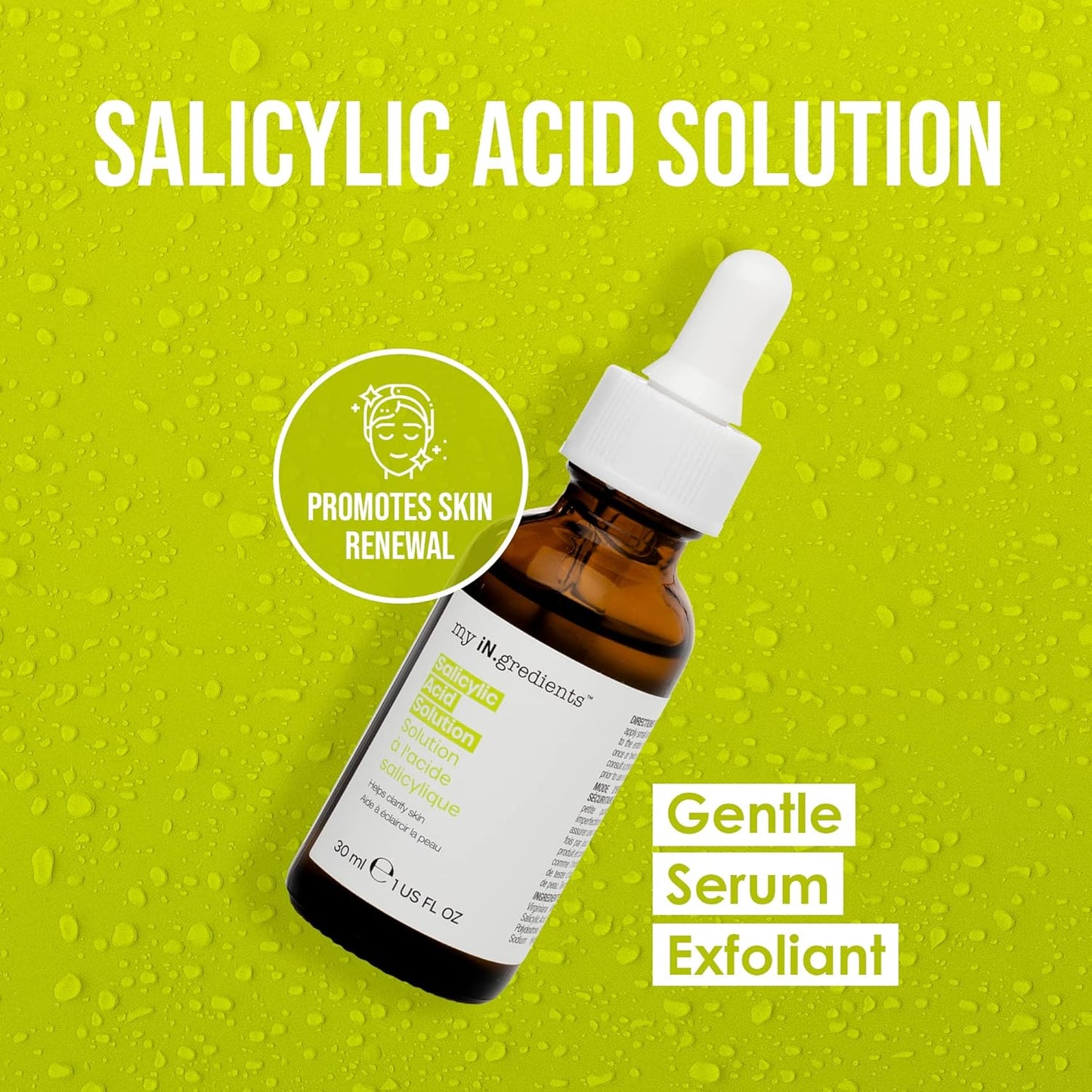 masque BAR My Ingredients Salicylic Acid Solution - Exfoliating Solution For Face - Healing Acne Spot Treatment For Blemish Prone Skin