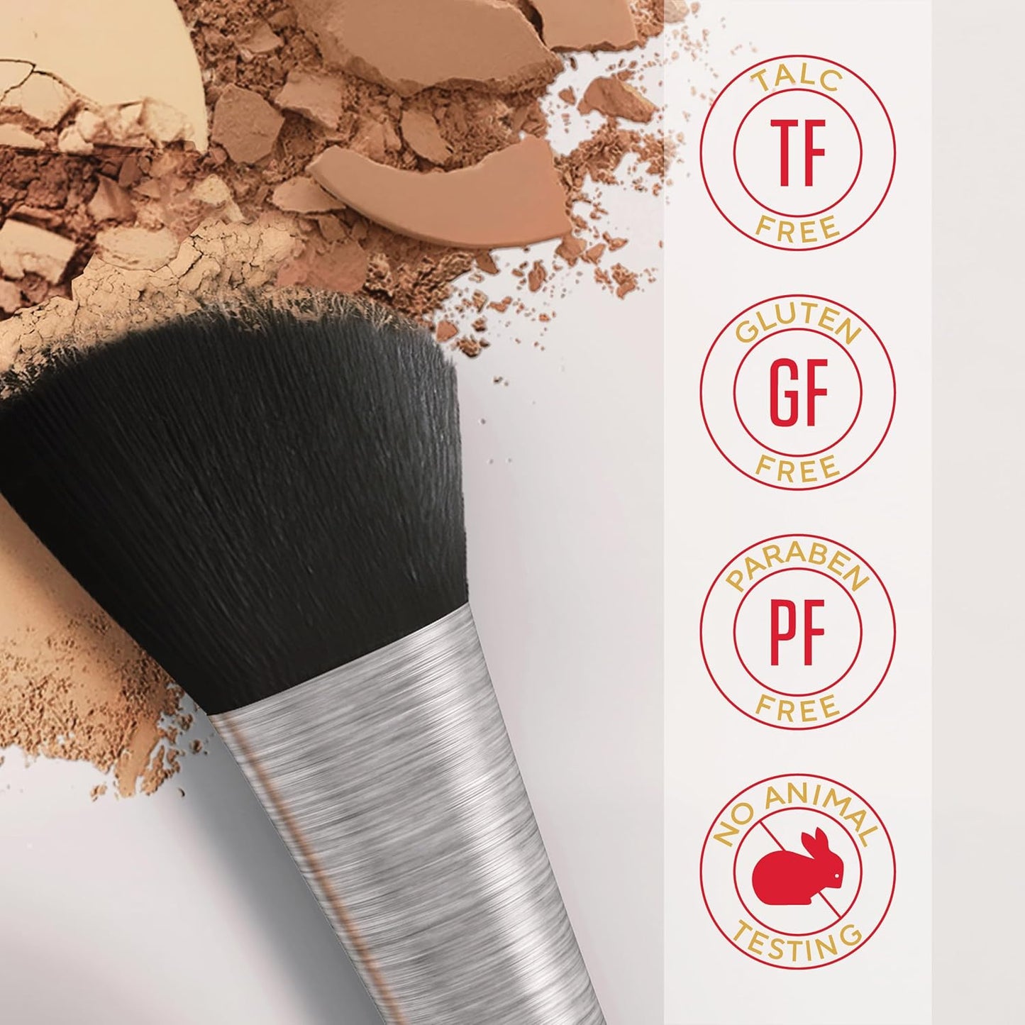 Mirabella Invincible All Skin Pure Pressed Powder Foundation - Buildable Mineral Foundation & Blurring Matte Finishing Powder - Medium M9