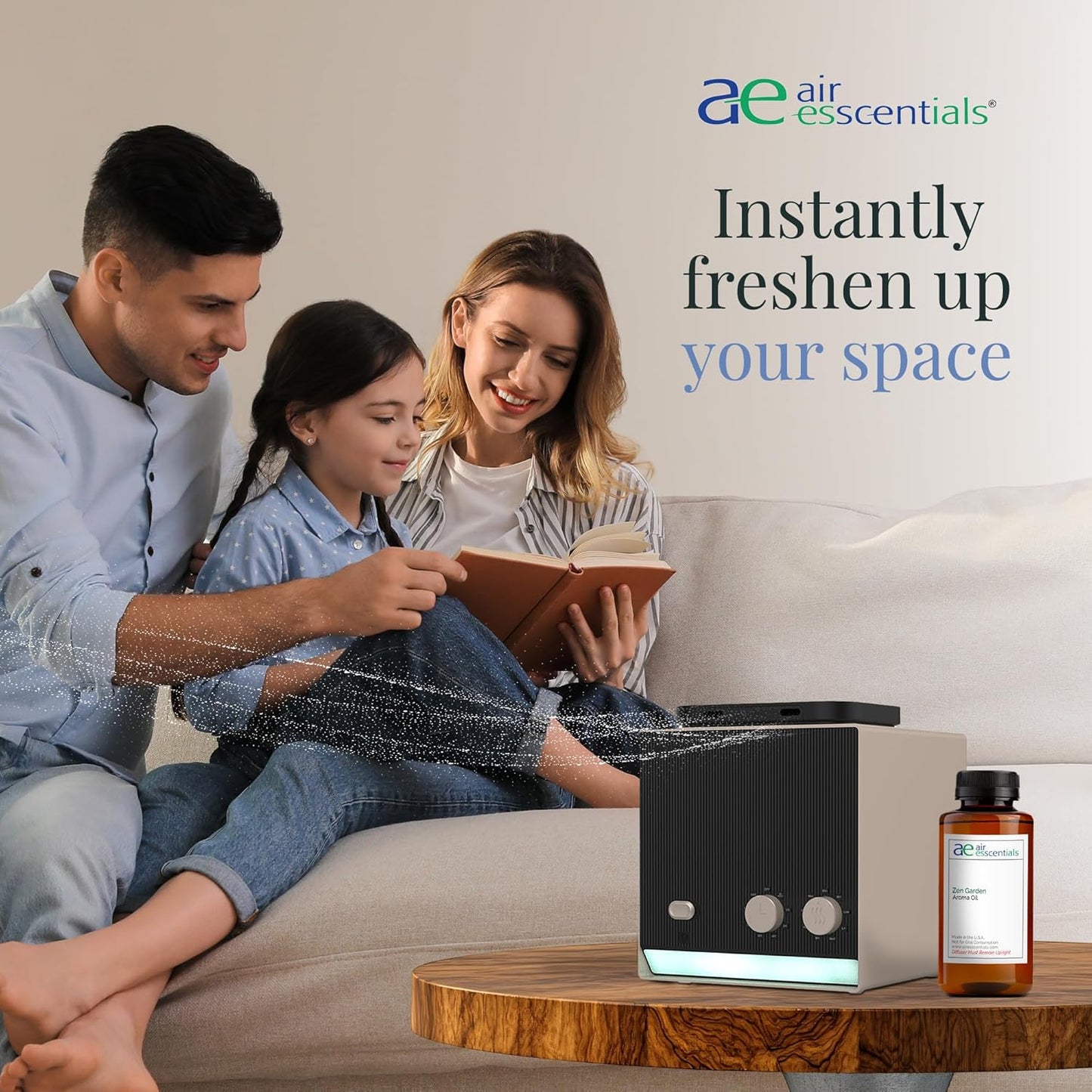 Zen Garden Aroma Oil, Essential Oils Blend for Diffusers & Scent Machines, Citrus, Delicate Florals, Warm Tea, Aromatherapy, Cold Air Diffuser Compatible, 300 mL