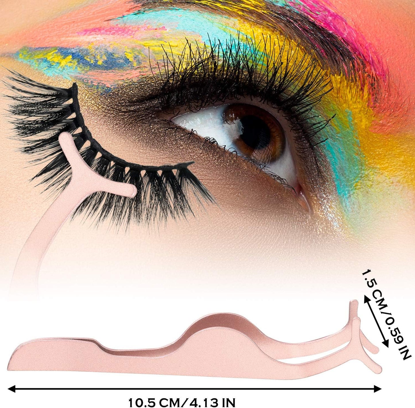 24 Pieces False Eyelashes Applicator Tool Stainless Steel Eyelash Extension Tweezers Remover Clip Tweezers Nipper Eyelash Auxiliary Clip for Women Makeup Application and Removal