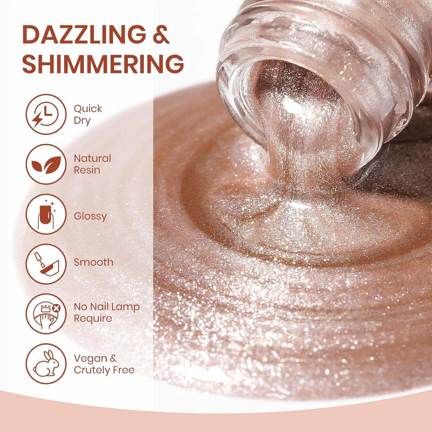 Nude Cat Eye Nail Polish Non Gel with Magnet Quick Dry Magnetic Nail Polish for Fingernail Air Drying Fast Lacquer Manicure Gift For Women Girls 16ml, 0.54fl oz