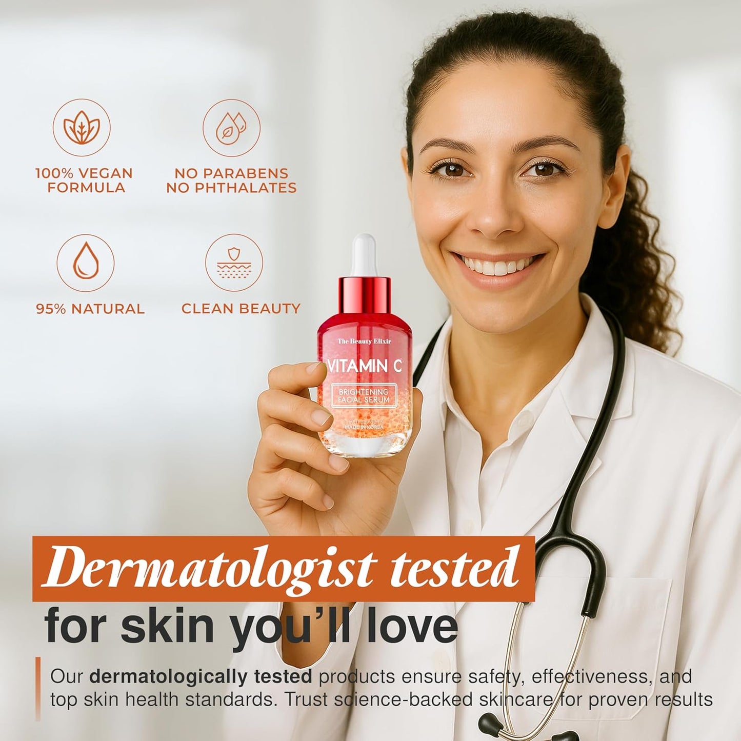 Vitamin C Serum For Face - Dermatologist Tested - Anti-Aging & Dark Spot Remover - Brightening, Clean Beauty, Cruelty-Free, Korean Skin Care for Glass Skin - All Skin Types - 1.69oz