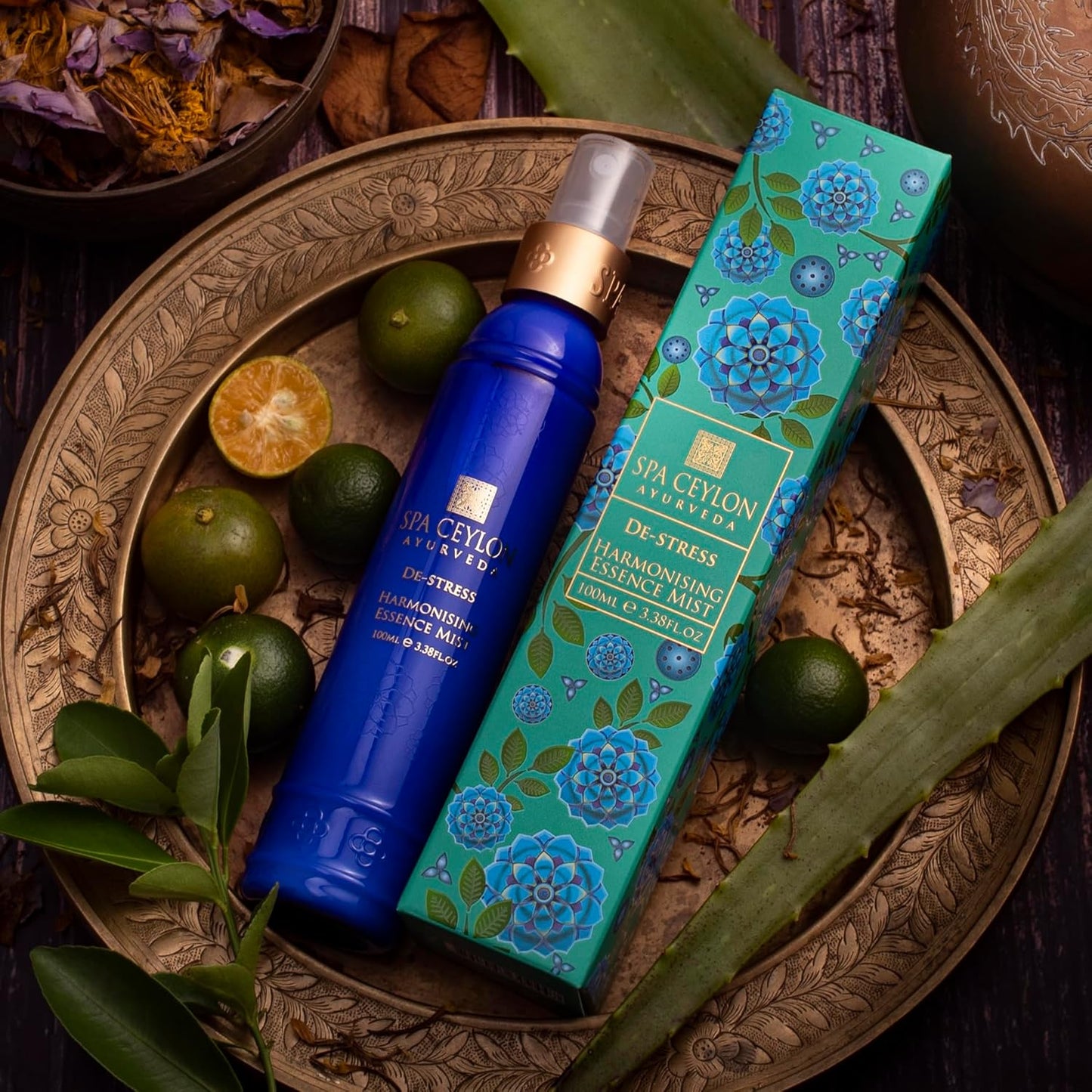 SPA CEYLON De-Stress - Harmonising Essence Mist | Non-Oily Natural Mist | Reduces Stress | Luxuriously Fragrant | Suitable for all skin types (100 ml, Frankincense)