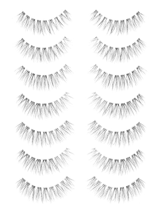 Wispy Lashes Natural Look False Eyelashes 13MM Eye Lash Pack 3D Volume Fake Eyelashes 7 Pair Siligli