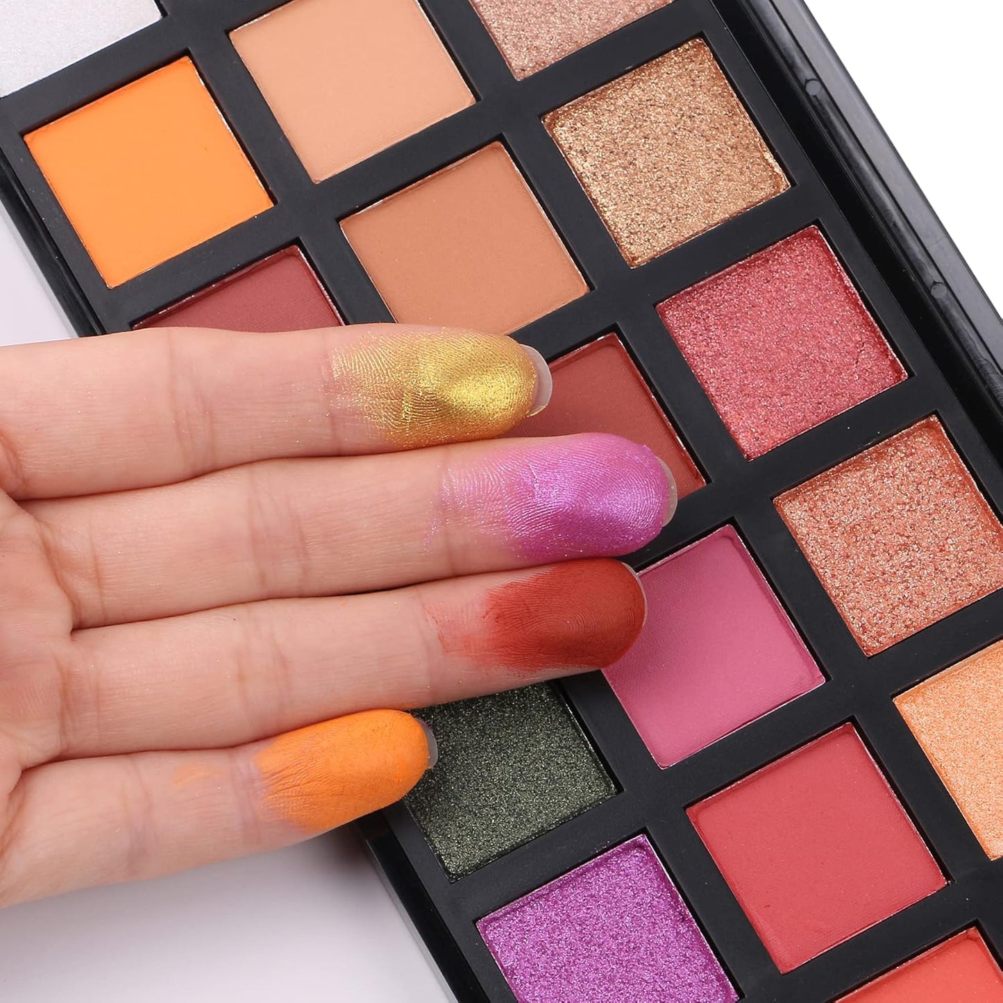 Matte Eyeshadow Palette, Nude Eyeshadow Palette Makeup Set, Matte Shimmer High Pigmented Blending Powder Velvet Texture Eye Shadow Kit