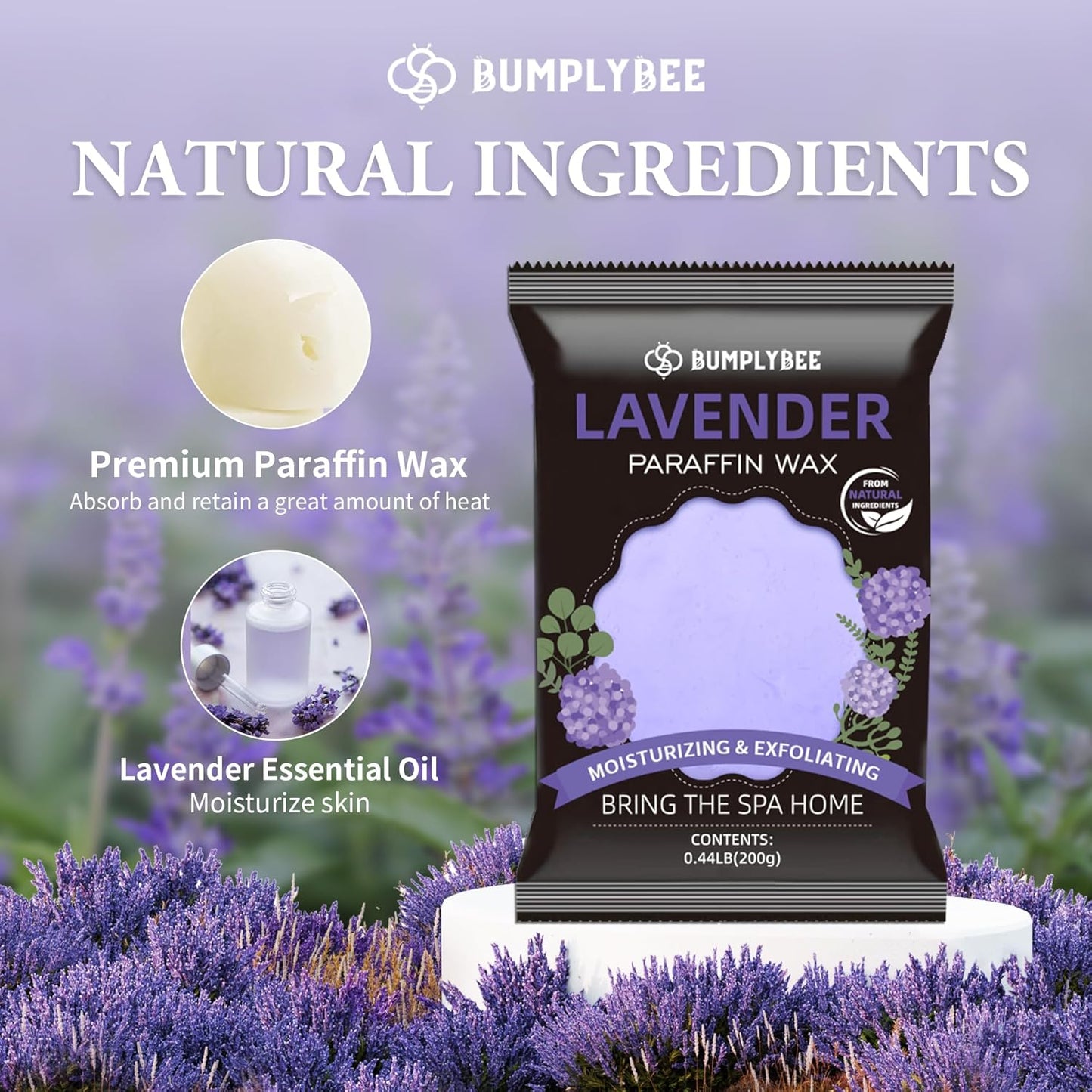 Paraffin Wax for Hand and Feet, 10 Pack Lavender Paraffin Wax Refills for Paraffin Wax Machine, Hand Wax Paraffin Wax Bath, Foot Wax Paraffin Bath, Moisturizing Hands Feet, Deep Hydration