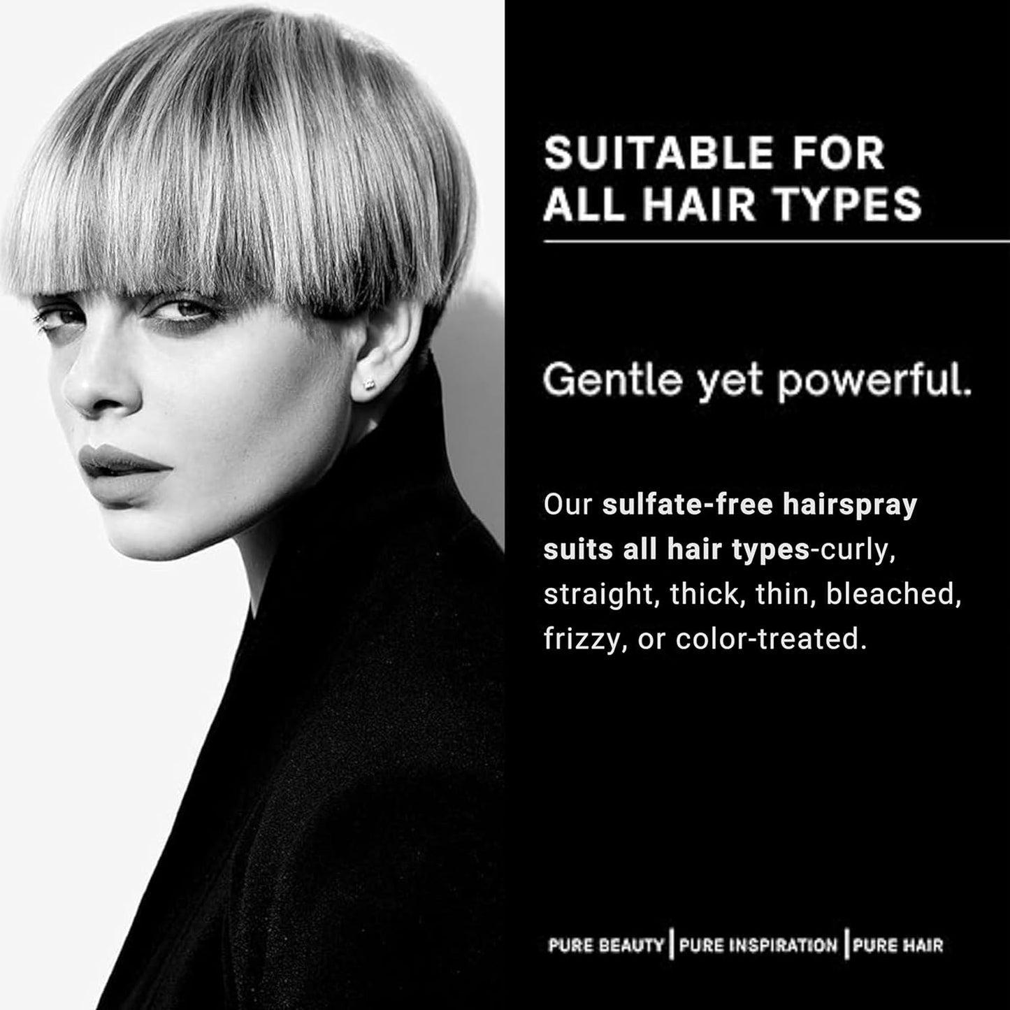 pH PURE HAIR Extra Hold Hairspray - Strong, Anti-Frizz & Humidity-Resistant Non-Aerosol Hair Spray with Floral Scent - Fast-Dry - 10.1 oz