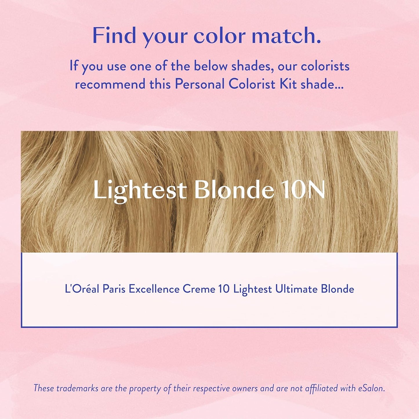 eSalon Permanent Hair Color & Hair Dye Complete Kit - Personal Colorist Kit for Up To 100% Gray Coverage for All Hair Types - Professional-Grade Ammonia-Free Hair Dye (Lightest Blonde 10N)