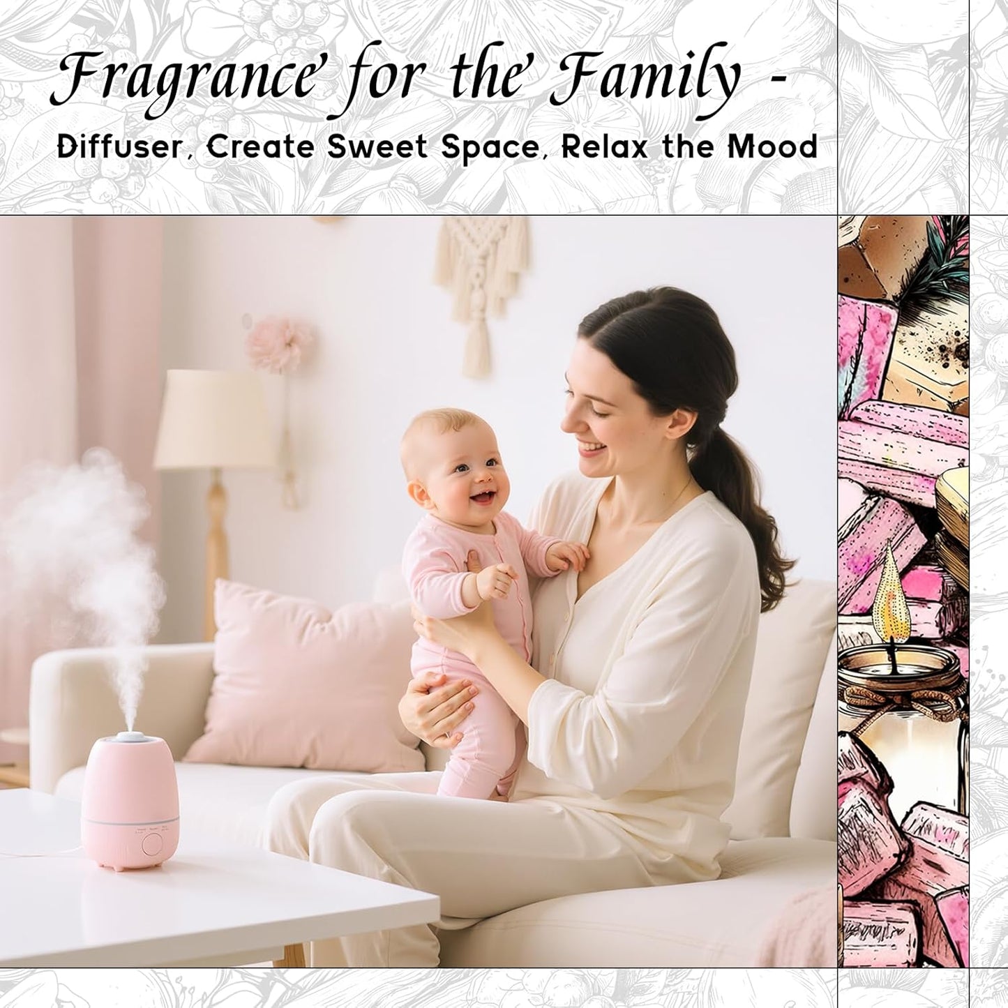 HIQILI Bubble Gum Fragrance Oil for Candle, Soap & Bath Bombs Making, Long Lasting Candy Scents, Home Diffuser Use - 5.07 Fl Oz