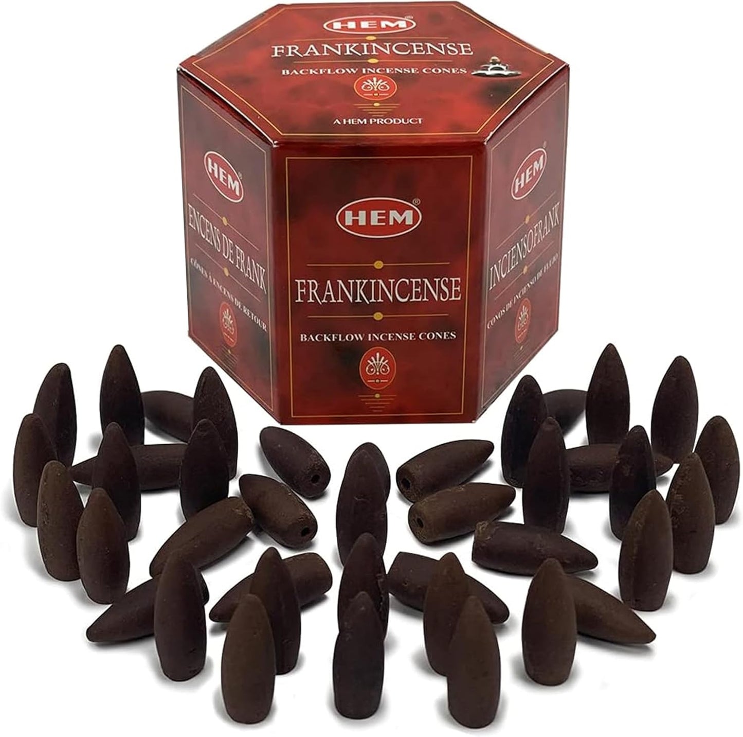 Frankincense Backflow Incense Cones for Inscent Waterfall Aromatic Insent Smoke Fountain Haze Falls