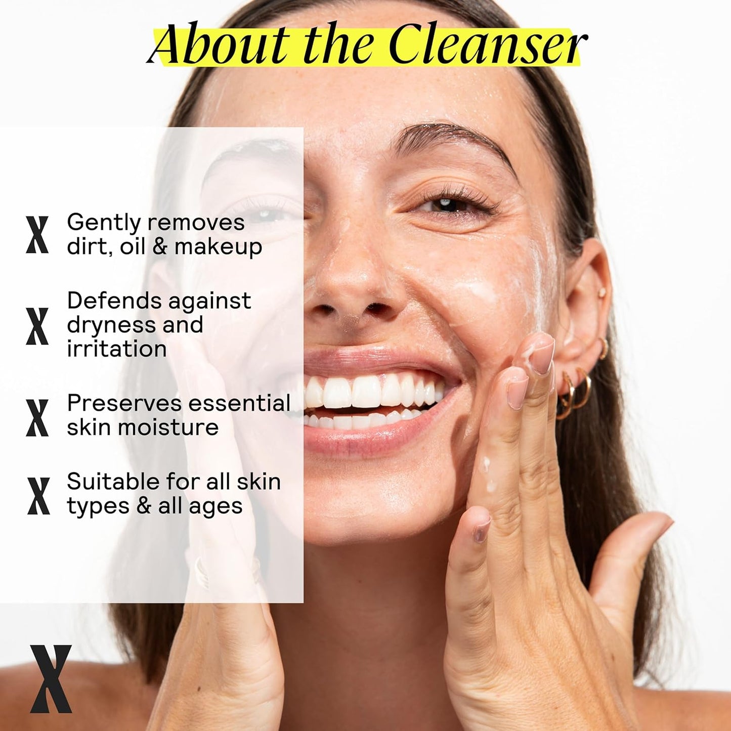 Face Wash - Gentle & Hydrating Face Cleanser for Sensitive Skin - Ceramides, Hyaluronic Acid & Glycerin - No Common Irritants - Non-Foaming - Soap Free - Fragrance Free - 7 Ounce