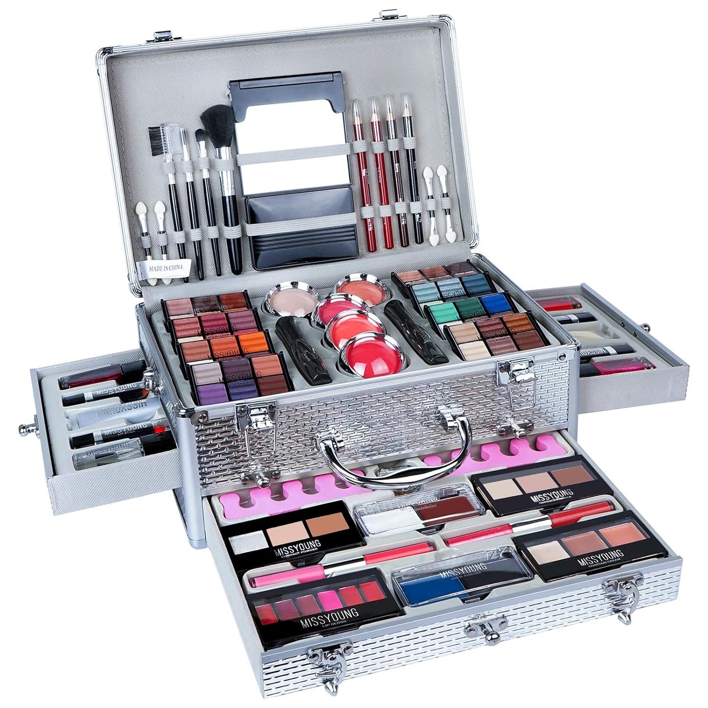 All In One Makeup Kit Multi-Purpose Combination Makeup Surprise Gift Set Beauty Full Makeup Essential Starter Kit, Compact and Lightweight Design for Girls Women and Make Up Beginners