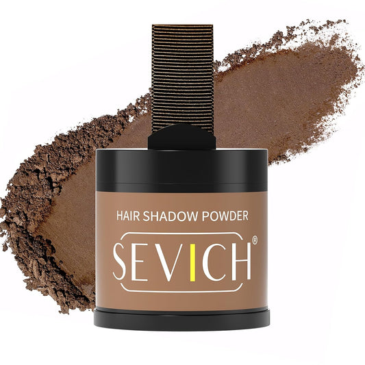 Sevich Hairline Powder 10g Large Capacity,Instantly Conceals Hair Loss,Root Touch up Powder,Hair Shadow Toppers for Women & Men Thinning Gray Hair,48H Makeup Lasting,1 Box = 2.5 Boxes,Brown