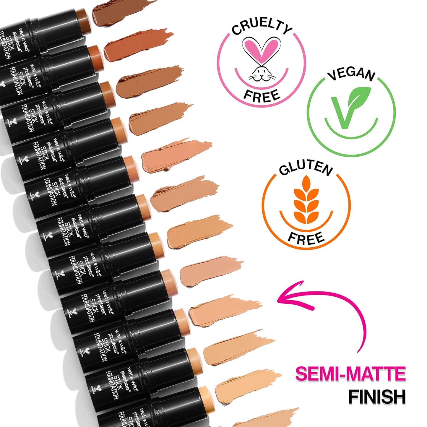 wet n wild Photo Focus Matte Foundation Stick Makeup, Vanilla Beige | Vegan & Cruelty-Free