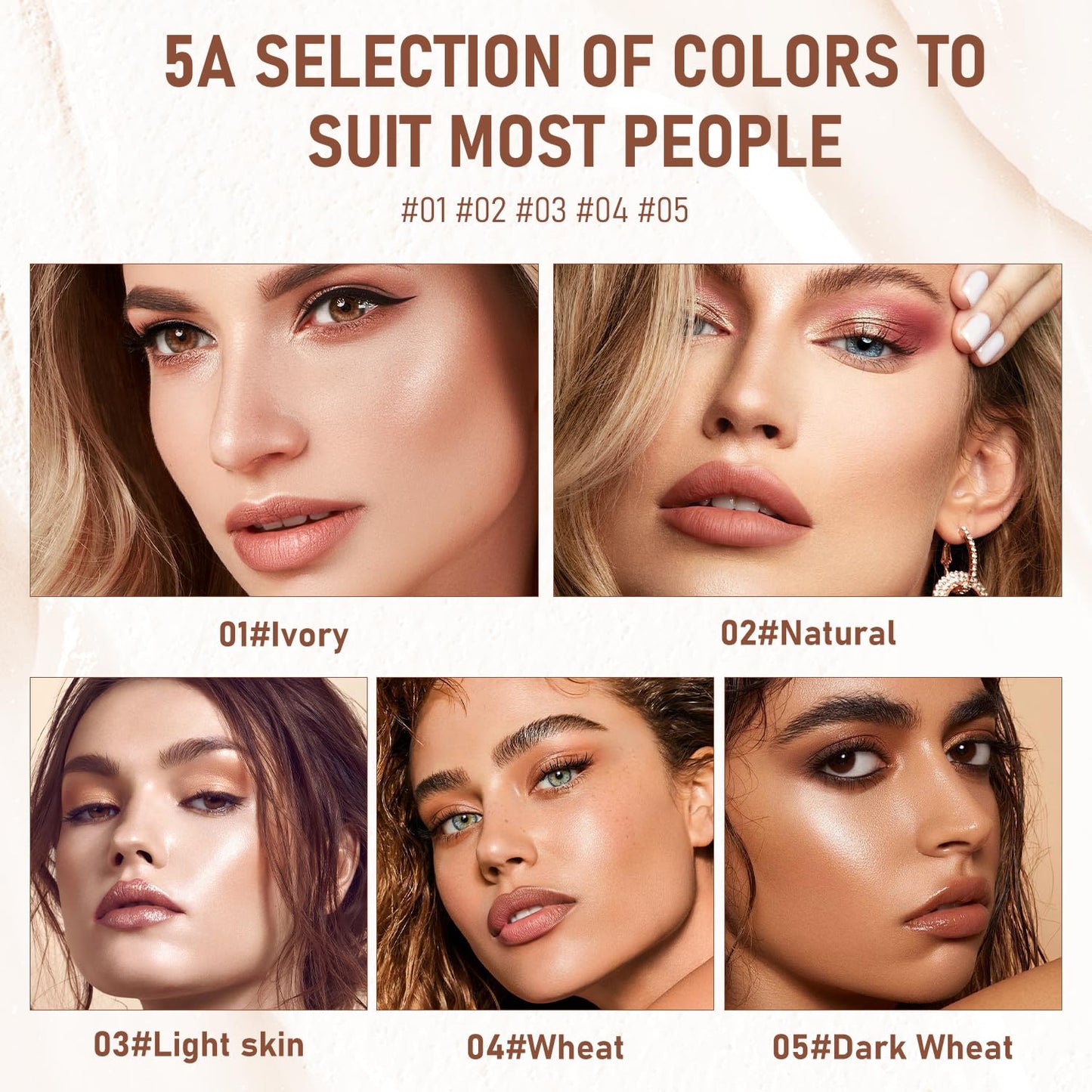 2PCS Long-Lasting Concealer Foundation Stick, Creamy Full Coverage, Hydrating Olive & Camellia Formula for Dark Circles (04 wheat)