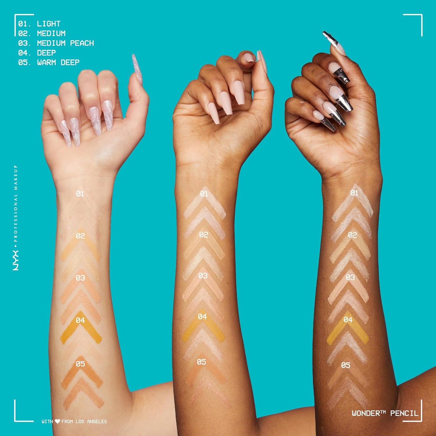 NYX PROFESSIONAL MAKEUP Wonder Pencil, Multi-Use Micro Highlighter & Concealer Stick - Deep (Pack of 2)