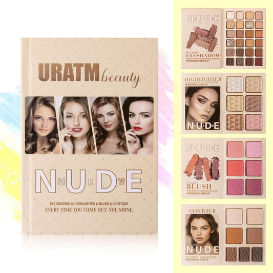 4-Layer Multi - Functional Beauty Book Kit- Style Makeup Palette Ingeniously Combines Eyeshadows, Blushes, Highlighters, Contour Powders In One,Best Choice for A Gift for Women (U137B)