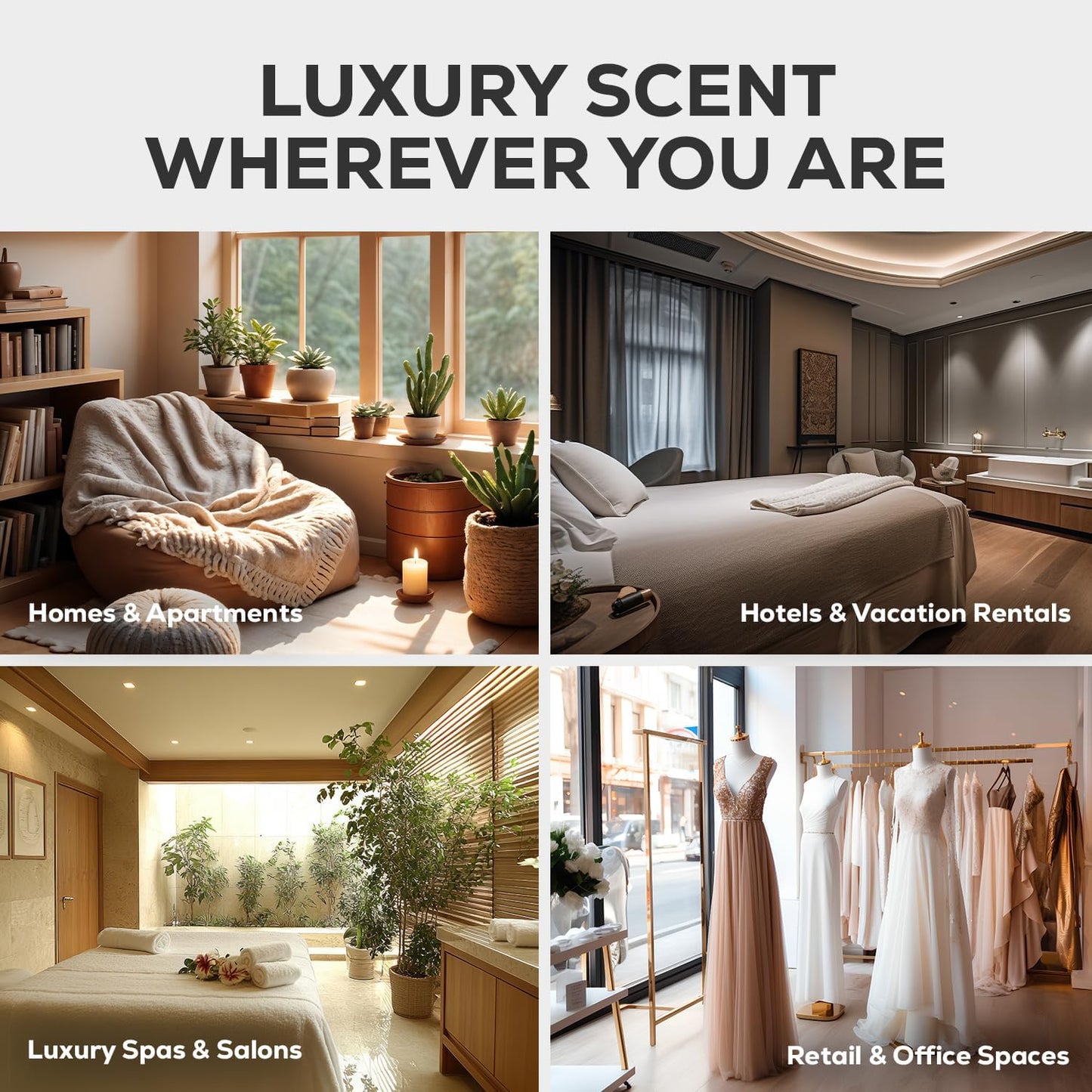 Aroma Country Luxury Hotel Diffuser Oil - Luxury Hotel Scent Oil for Diffuser & Air Fresheners for Home - Essential Oil Diffuser Refill, Home Fragrance Collection with Gardenia & Amber (4 Fl. Oz)