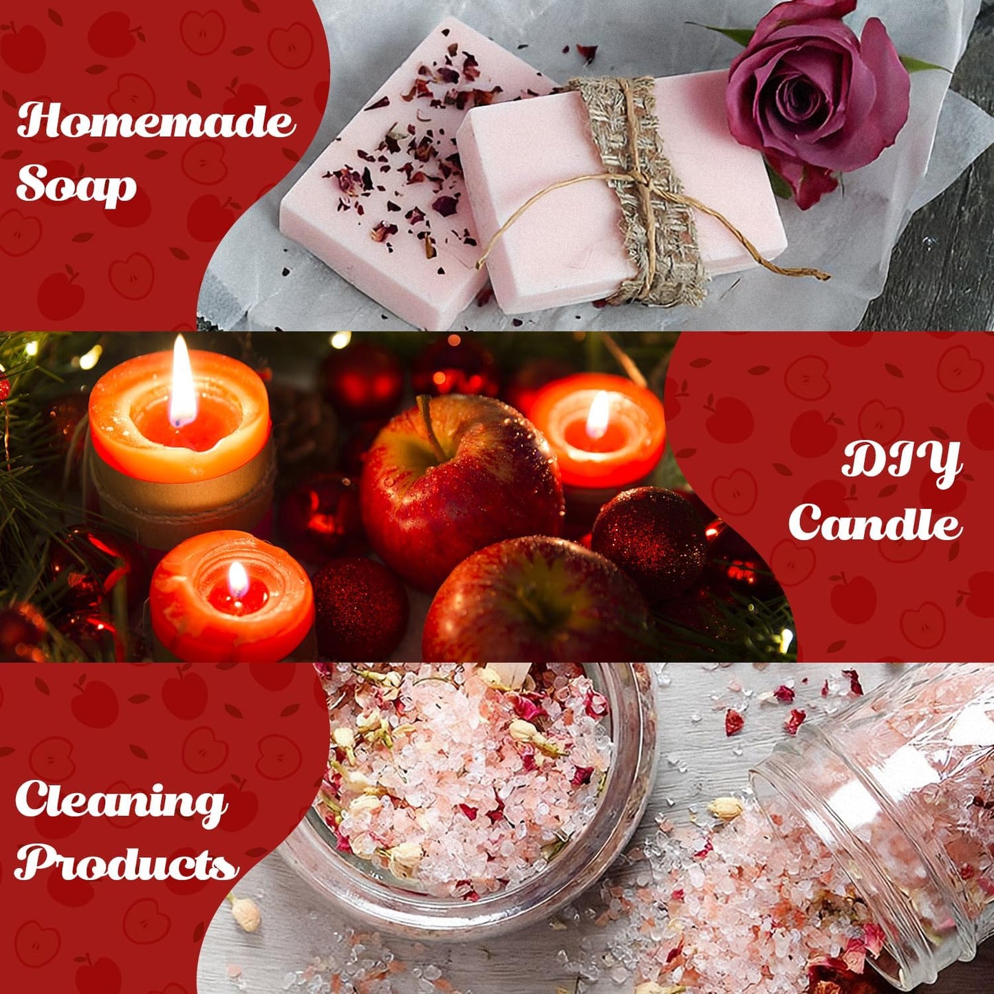 SALUBRITO Spiced Cider Essential Oil, 4 Fl.Oz (120ml) Pure & Natural Fragrance Oils, Winter Scented Oil for Diffuser, Great for Skin, Massage, Candle & Soap Making, Strong Scented