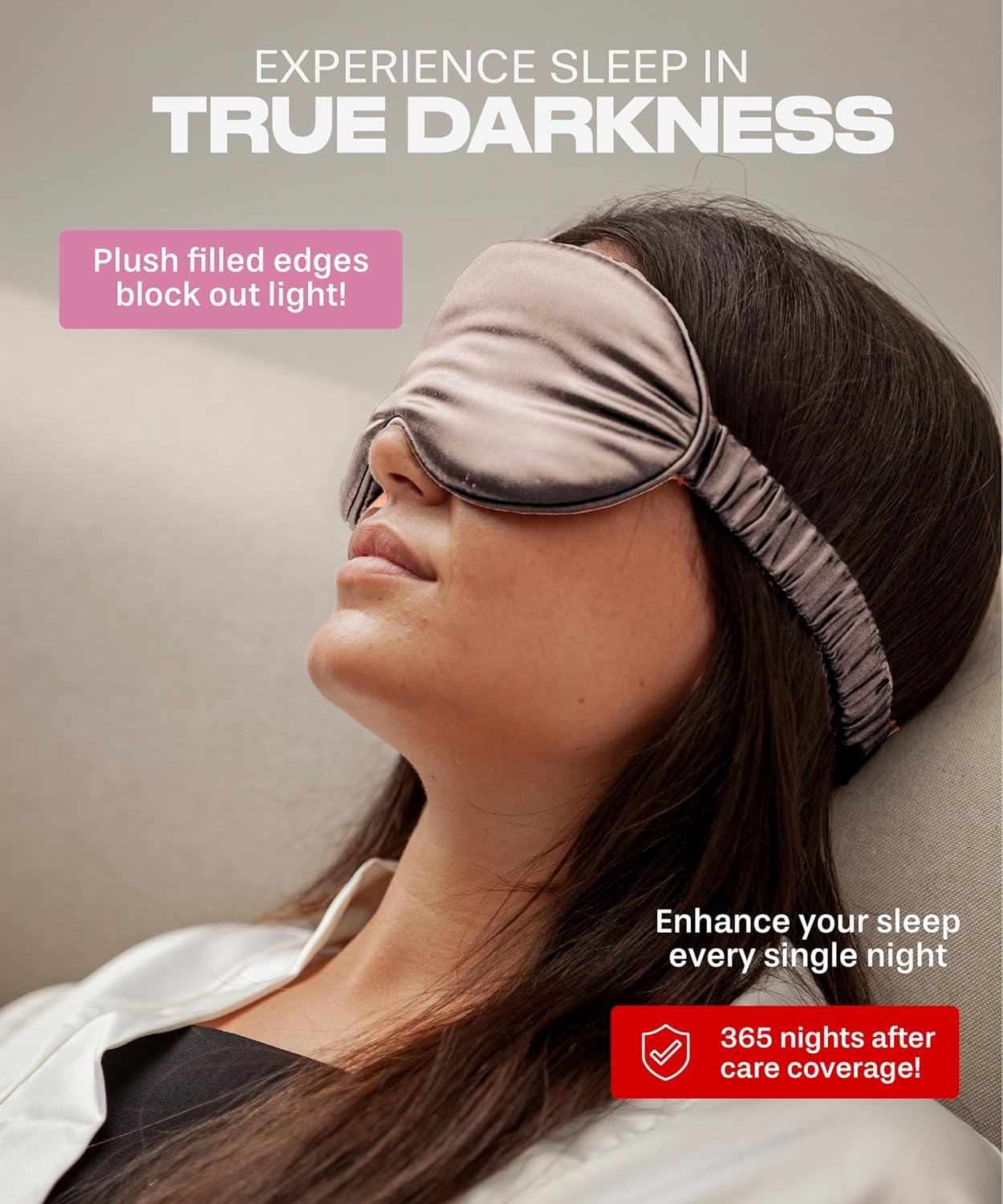 SUNDAYSILKS™ 3D Contoured Silk Sleep Mask | Padded Silk Eye Mask with Eye Cups for Lash Extensions | Blackout, Organic for Women & Men, Perfect for Travel, Slip-Free Deep Sleeping, Antifaz para Dormir