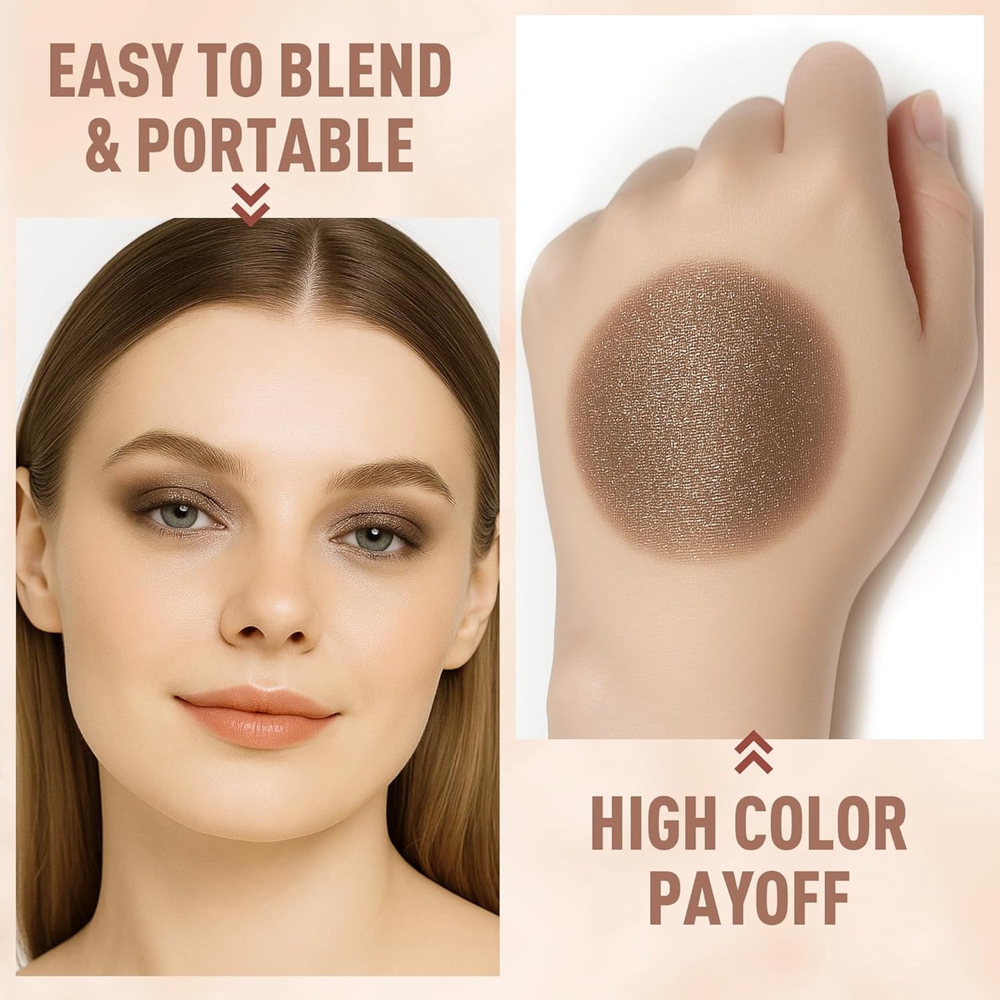 FV Cream Shimmer Eyeshadow Stick，Long Lasting & Waterproof, Multi-Use & High Pigment Eyeshadow Makeup Stick, Golden Shimmer