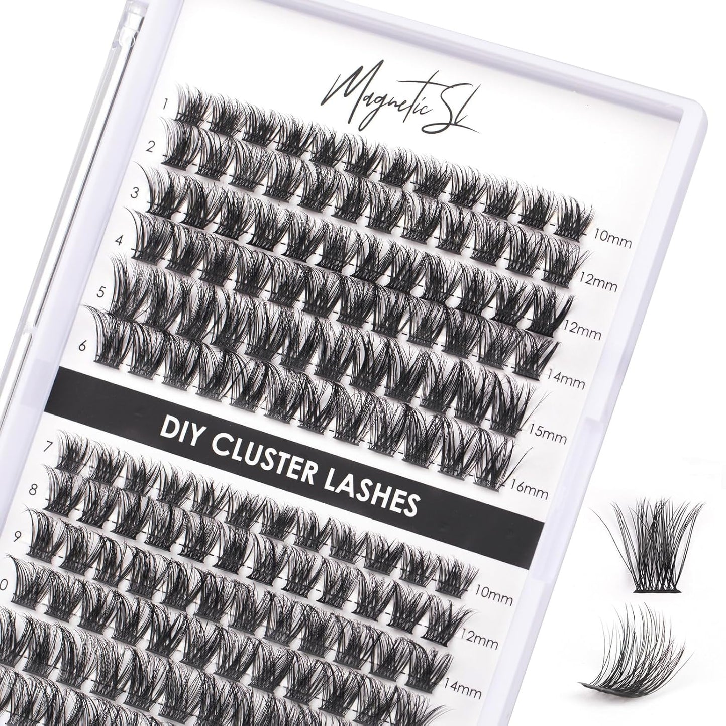 Lash Clusters 144 Pcs Individual Lashes Clusters Eyelash Extensions False Eyelashes DIY Lash Extension Reusable False Eyelashes Natural Look Mix 10-16mm C D Curl-DM17