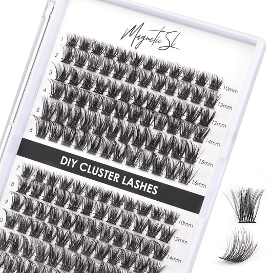 Lash Clusters 144 Pcs Individual Lashes Clusters Eyelash Extensions False Eyelashes DIY Lash Extension Reusable False Eyelashes Natural Look Mix 10-16mm C D Curl-DM17