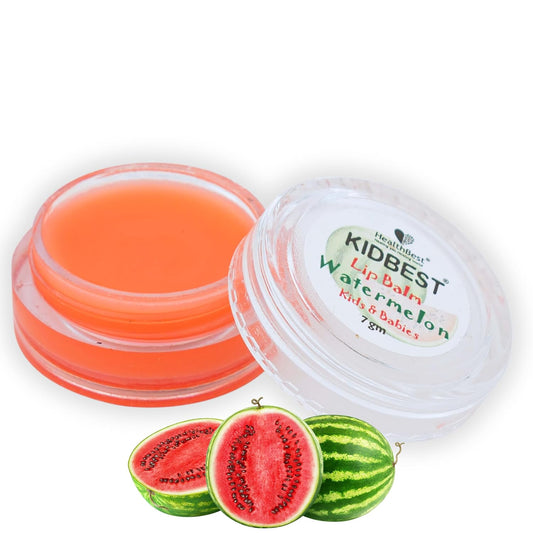 Kidbest Lip Balm for Kids, Extra Nourishing, Soothing Lips, Tear, Paraben, SLS free, Watermelon Flavor, 7gm, Peach