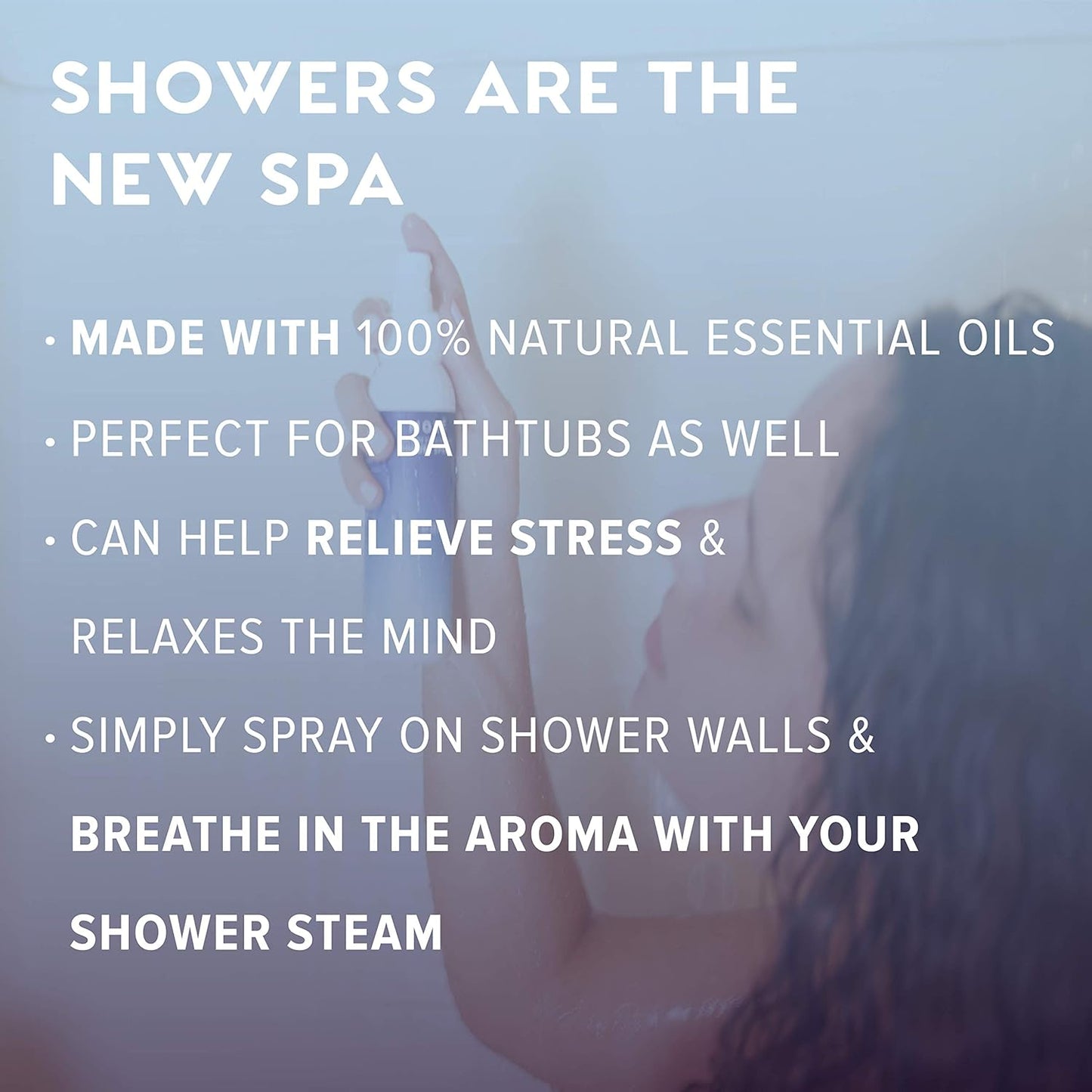 MOXĒ Dream Lavender & Chamomile Shower Mist, Spa Steam Spray, Certified Natural Essential Oils, Aromatherapy, Tension Relief, USA Made, 4 Ounces