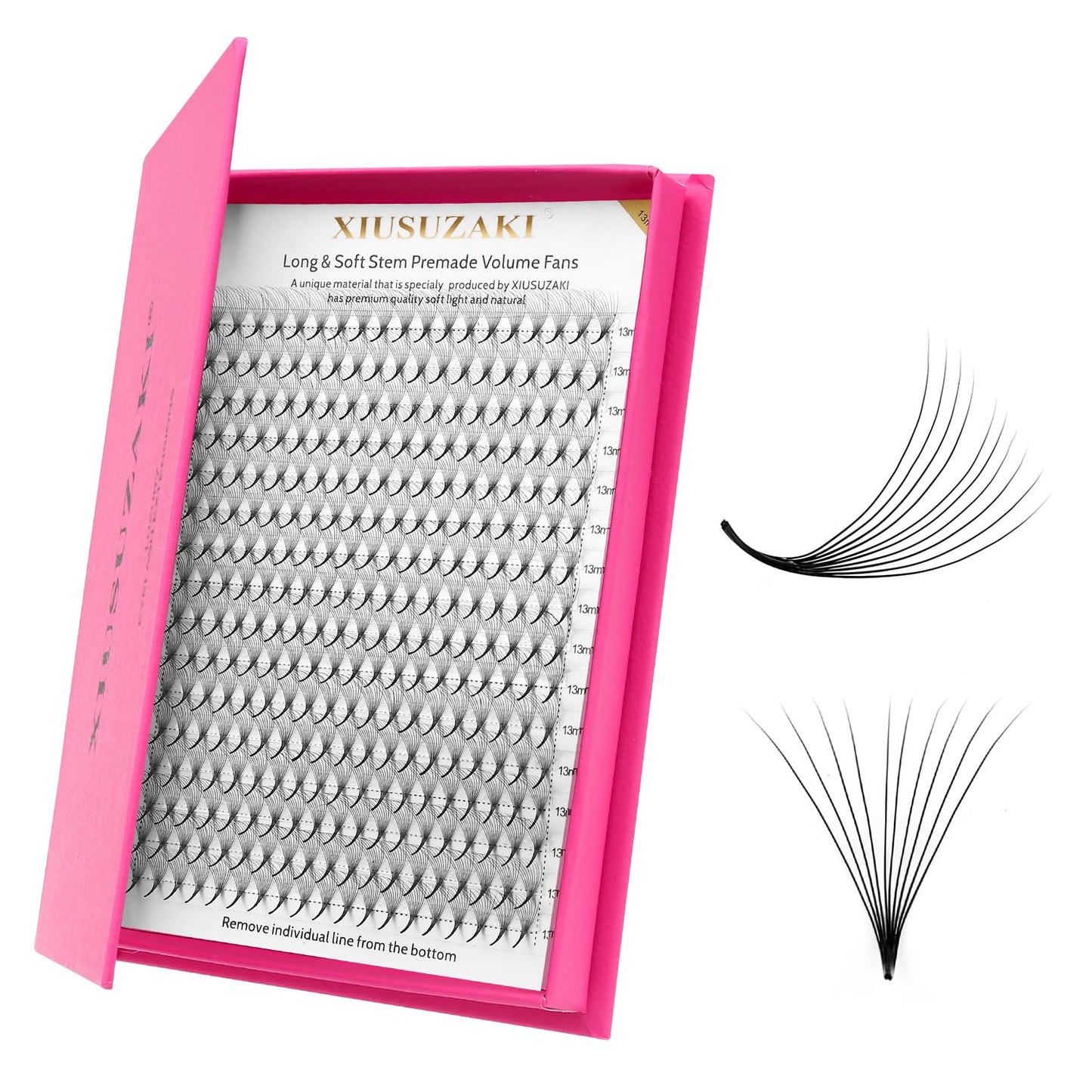 Premade Fans Eyelash Extensions 10D Volume Lash Extensions 0.07 Thickness Eyelash Extension D Curl Premade Lash Fans 11mm Fluffy Soft Handmade Lash Fan(10D-0.07-D,11mm)