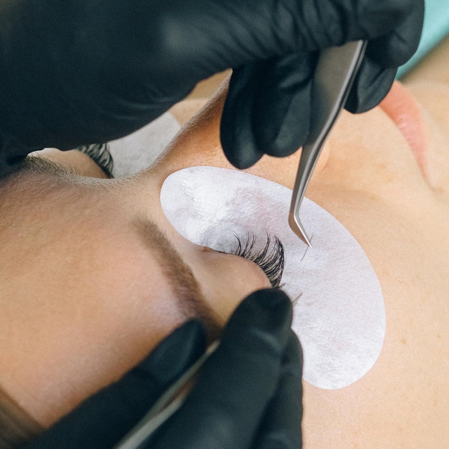 100 Pairs Under Eye Patches, Isolation Eyelash Extension Pads, Under Eye Gel Pads for Pro Salon and Individual, DIY Lashes Extension Supplies (Blue)