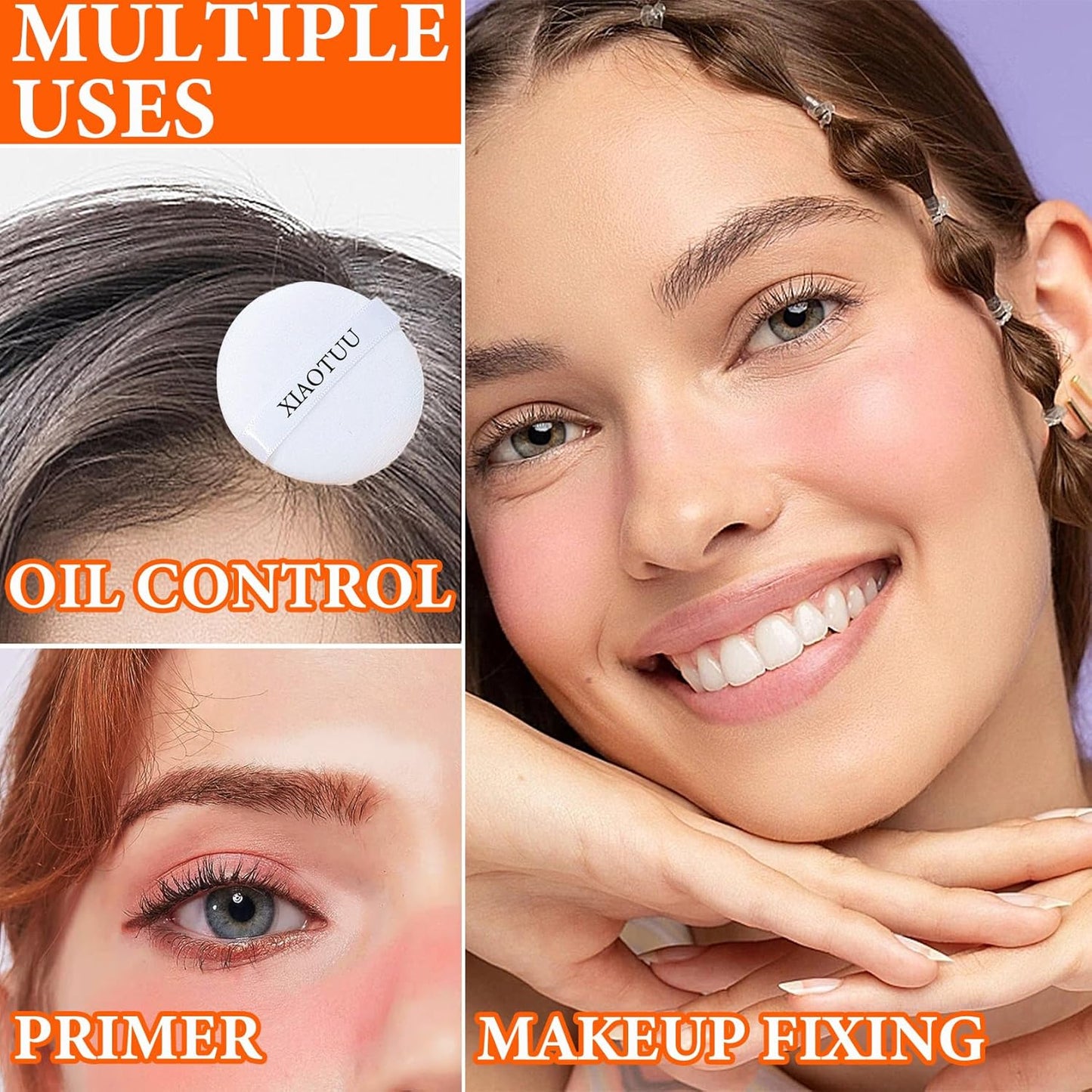 Loose Setting Face Powder,Loose Powder Lightweight & Breathable Setting Powder,Brighten Long Lasting Pigmented Waterproof Blurring Powder Natural Finish Face Makeup for Women（Natural）