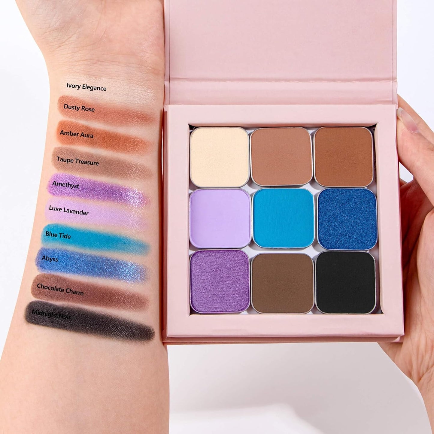 Single Purple Eyeshadow Matte Shimmer Finish Soft Texture High Pigment Long Lasting Magnetic Refill for DIY Eyeshadow Palette (Amethyst)