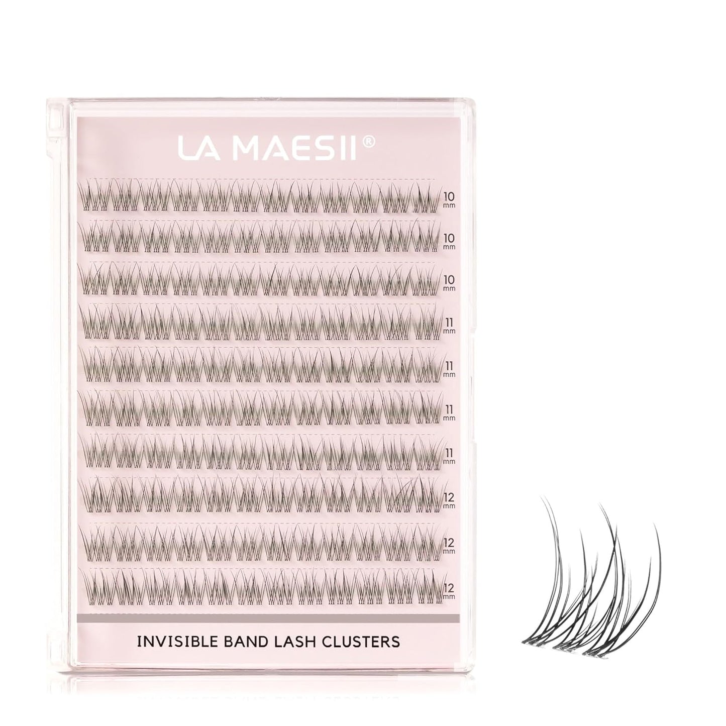 120Pcs Clear Band Lash Clusters 10-14mm Natural Look Cluster Eyelashes C Curl Resuable Invisible Band Individual Cluster Lashes(22)