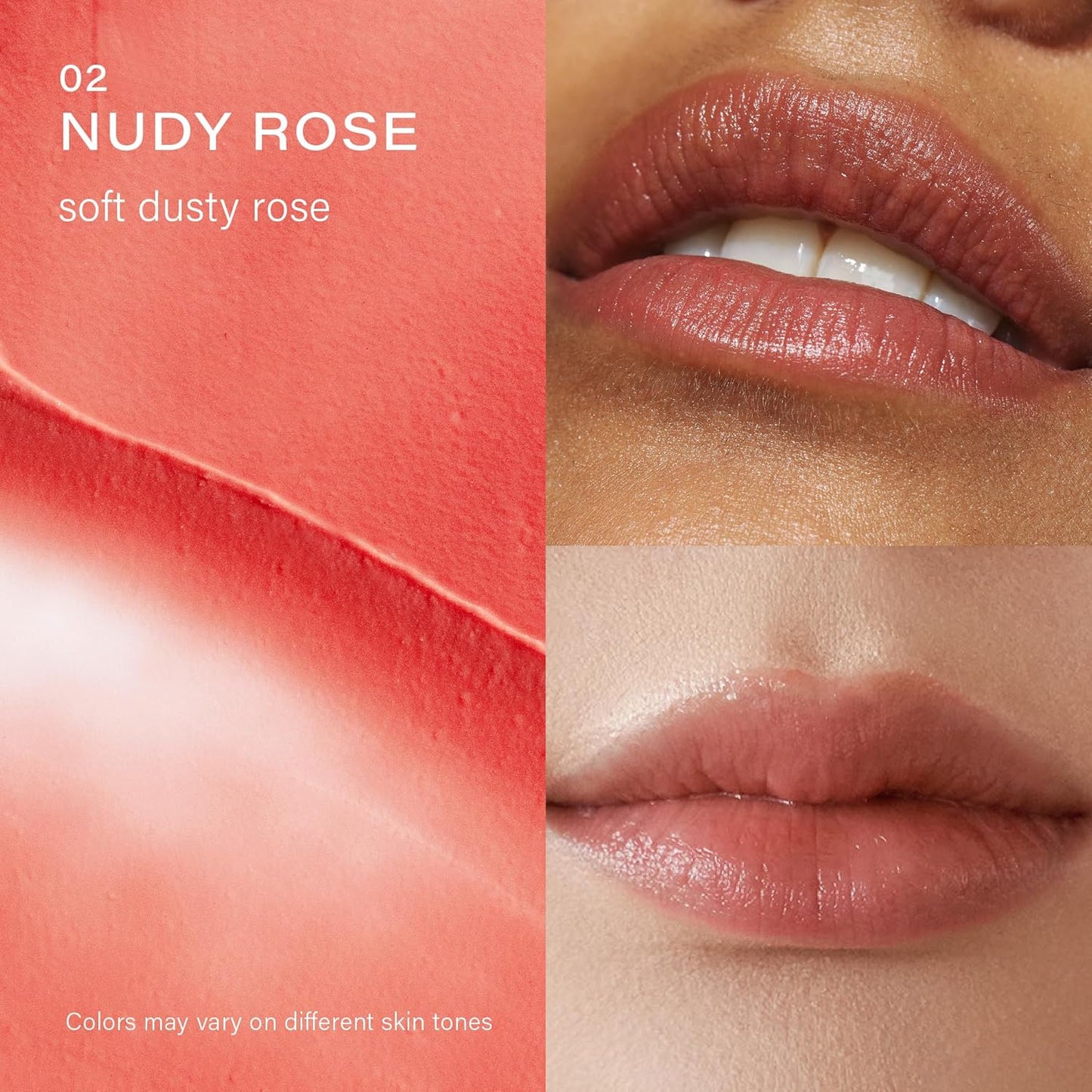 Melixir Vegan Lip Butter (12 Colors), Hydrating Tinted Lip Balm Stick, Bee-Free, Petrolatum-Free, Plant-Based, Moisturizes Dry & Chapped Lips With Shea Butter, Sheer, Natural Finish - #02 Nudy Rose