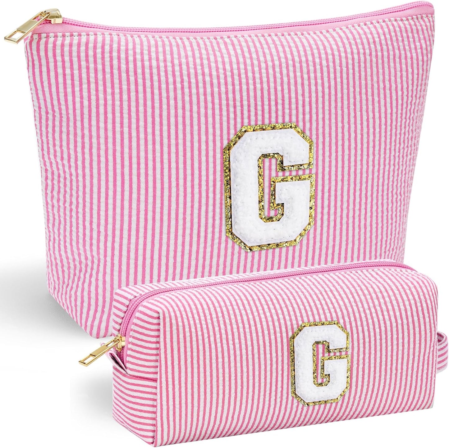 YOOLIFE Unique Makeup Bag - Pink Cosmetic Travel Toiletry Bag for Women, Sister, Girlfriend, Friend Gifts