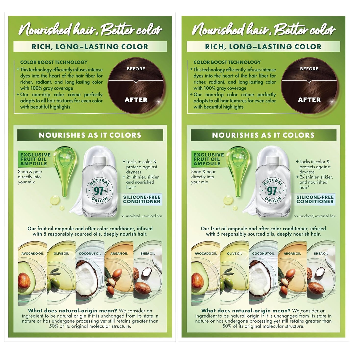 Garnier Hair Color Nutrisse Nourishing Creme, 434 Deep Chestnut Brown (Chocolate Chestnut) Permanent Hair Dye, 2 Count (Packaging May Vary)