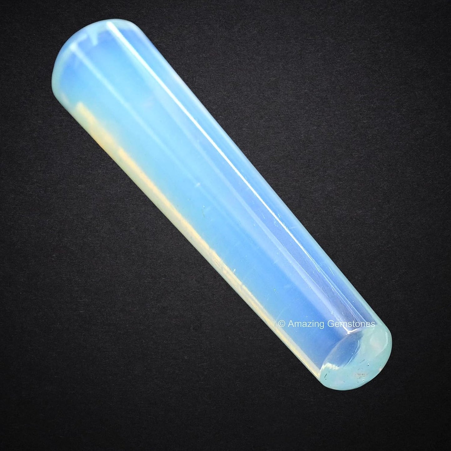 Amazing Gemstone Opalite Crystal Wand Massage Stick - Pelvic Wand Gua Sha for Adults - Crystals and Healing Stones Massage Wands for Adults Gifts (Smooth)